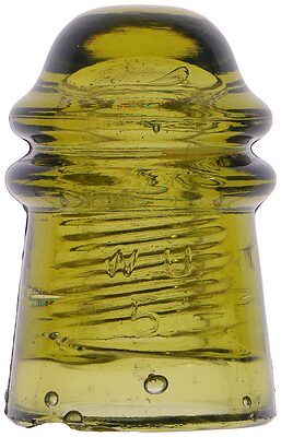 CD 125 W.U., Yellow Olive Green; Colorful early Hemingray