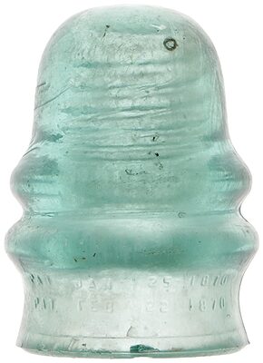 CD 131.4 L.G.T.& CO., Light Aqua; Early threaded glass