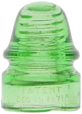 CD 134 DEC. 19, 1871, Depression Glass Green; Eye-popping