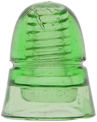 CD 145 H.G.CO., Depression Glass Green; Great color