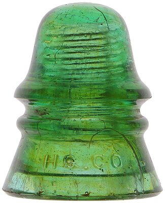 CD 151 H.G.CO., Wild Green w/ Milk and Amber Swirls; Wild green variation