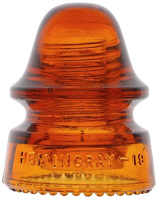 CD 162 HEMINGRAY, Bright Orange Amber; Stunning color UPDATE: