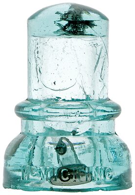 CD 734 MCMICKING, Light Blue Aqua w/ Milk and Bubbles; Lots of character