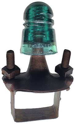 Crossarm Bracket w/ CD 147 Insulator; Unusual bracket