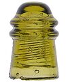 CD 125 W.U., Yellow Olive Green; Colorful early Hemingray