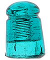 CD 127.4 DEC. 19, 1871, Blue Aqua; Early embossed Hemingray