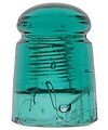 CD 127.4 {Unembossed}, Dark Aqua w/ Milk; Neat milky worm