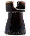 U-186 "Purkey Patent", Mottled Dark Brown; Neat no-tie porcelain