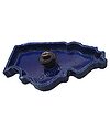 Ashtray: Macomb w/ Insulator, Cobalt Blue w/ Brown Insulator; Neat "doodad holder" or "ashtray"
