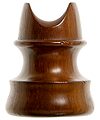 San Francisco Wooden Trolley Insulator, Dark Brown; Nice wood grain