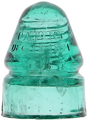CD 133 DEC. 19, 1871, Aqua w/ Milk Swirls; Globs and trails of milk!