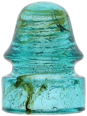 CD 134 T-H.E.CO., Light Blue Aqua w/ Amber Swirls; Amber, bubbles and fizz!
