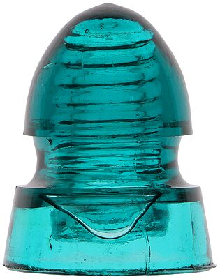 CD 149 "Burbrook" (Unembossed}, Teal Blue w/ Bubble; The enclosed bubble "smiles" at you!
