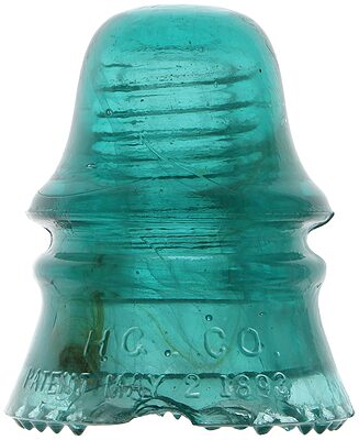 CD 151 H.G.CO., Milky Aqua w/ Amber; Neat character piece!