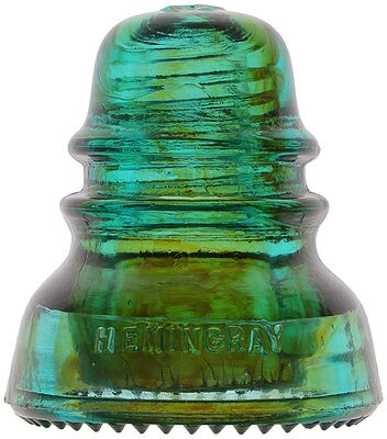 CD 152 HEMINGRAY, Green w/ Amber Swirls; Stunning!