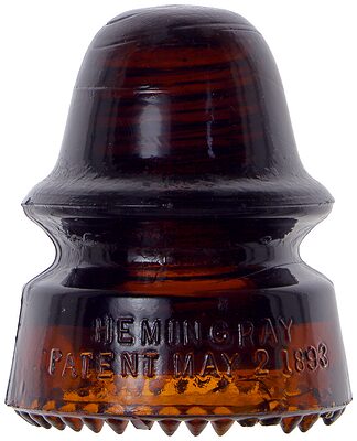 CD 162 HEMINGRAY, Dark Red Amber; Neat bubble in the rear!