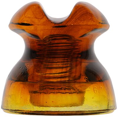 CD 252 HEMINGRAY, Flashed Orange Amber; Nice streaks and swirls!