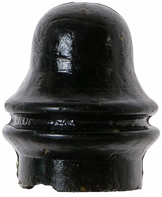 CD 718 {Unembossed} {Canada}, Yellow Amber Blackglass; Early "egg" style!