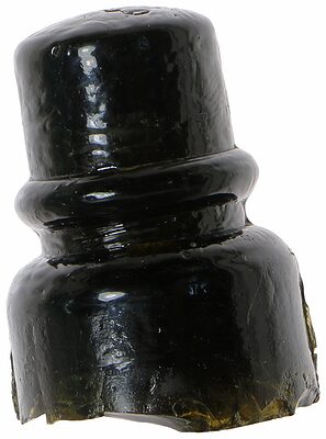 CD 734.8 {Unembossed} {Canada}, Olive Amber Blackglass; Baby Battleford!