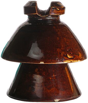 U-966 {Thomas} {Two part glaze weld}, Mottled Brown; A piece of Niagara history!