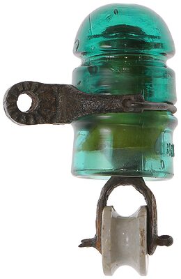 Brodie Tree Insulator w/ CD 112 Brookfield, Aqua w/ Hardware; Always popular!