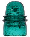 CD 136.4 {Unembossed}, Dark Green Aqua; Unlisted variant with extra character!