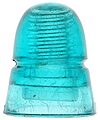 CD 145 H.G.CO., Blue w/ Milk Strands; Odd strands of impurities!