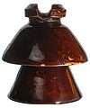 U-966 {Thomas} {Two part glaze weld}, Mottled Brown; A piece of Niagara history!