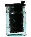 Battery Jar w/ Guts {Unmarked}, Light Aqua; Guts are hard to find! UPDATE: