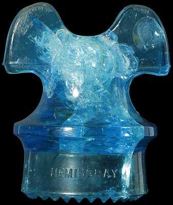 CD 257 HEMINGRAY (cracked), Electric Blue w/ Milk ...
