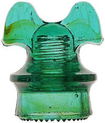 CD 257 HEMINGRAY, Aqua w/ Amber Swirls