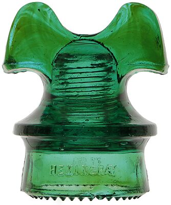 CD 257 HEMINGRAY, Green w/ Amber Swirls