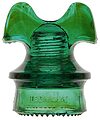 View lot 121 CD 257 HEMINGRAY, Green w/ Amber Swirls